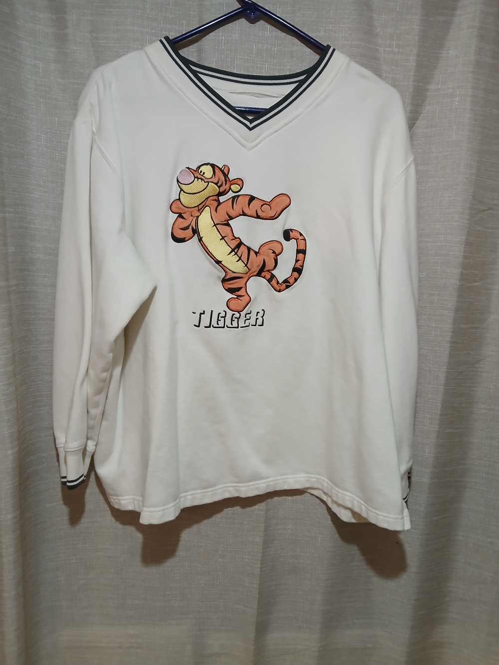 Disney White Tigger V-Neck Sweatshirt